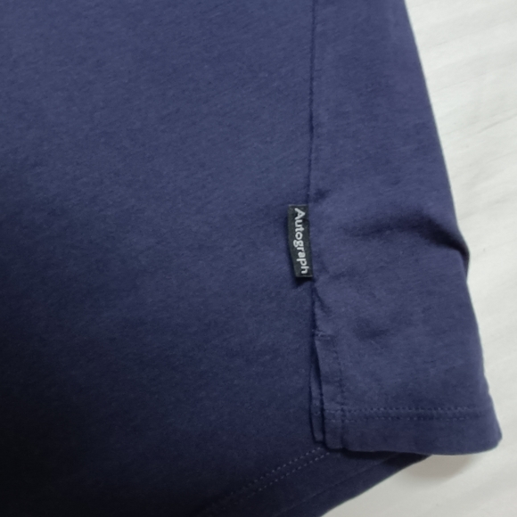 Autograph Navy Blue Pure Cotton Fullsleeve Men's T- Shirt - Picture 6 of 8